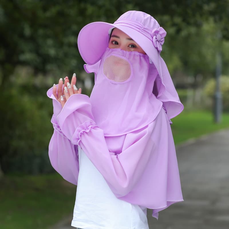 優美な花付きつば広サンシールドバケットハット