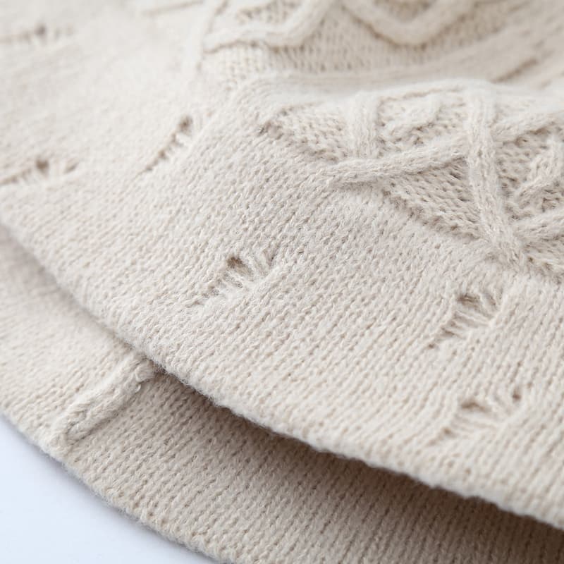 上質ニット編みバケットバケットハット