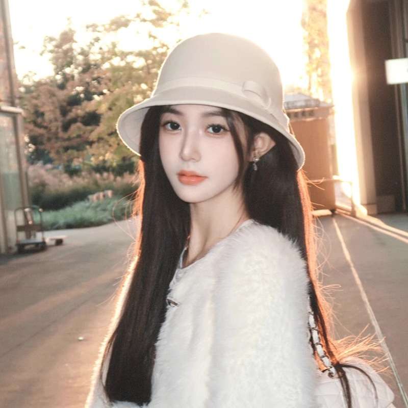 優美なリボン付きバケットバケットハット