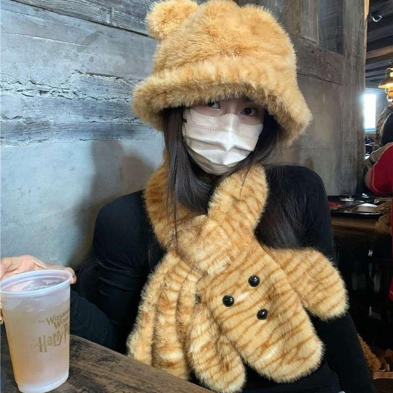 もこもこうさぎさんバケットバケットハット