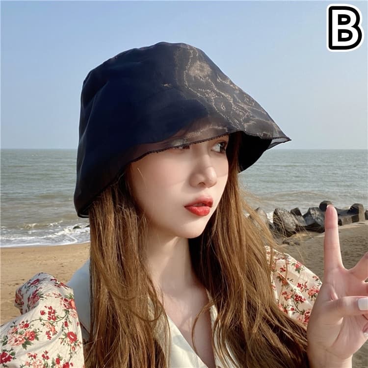 メッシュレースバケットハット レディース帽子