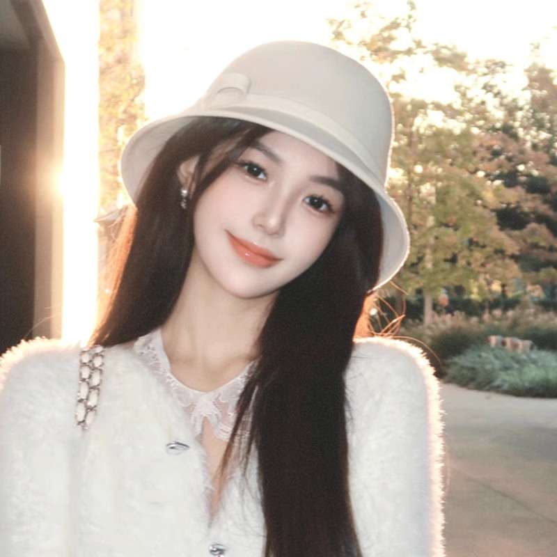 優美なリボン付きバケットバケットハット