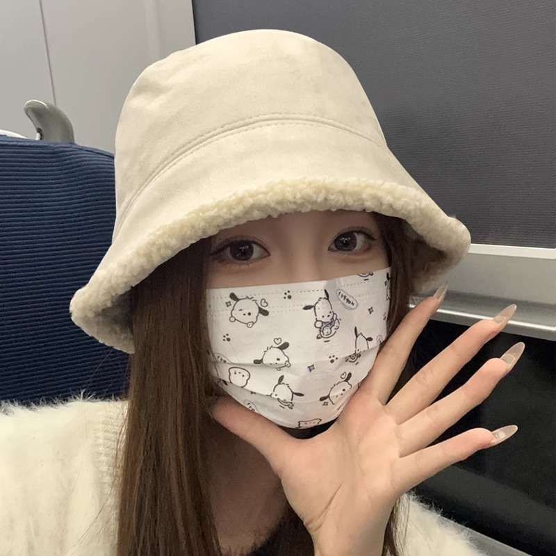 もこもこ縁取りバケットバケットハット