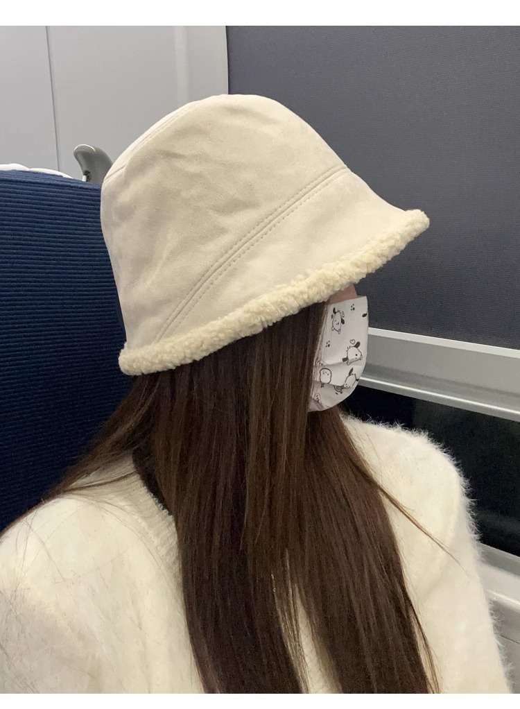 もこもこ縁取りバケットバケットハット